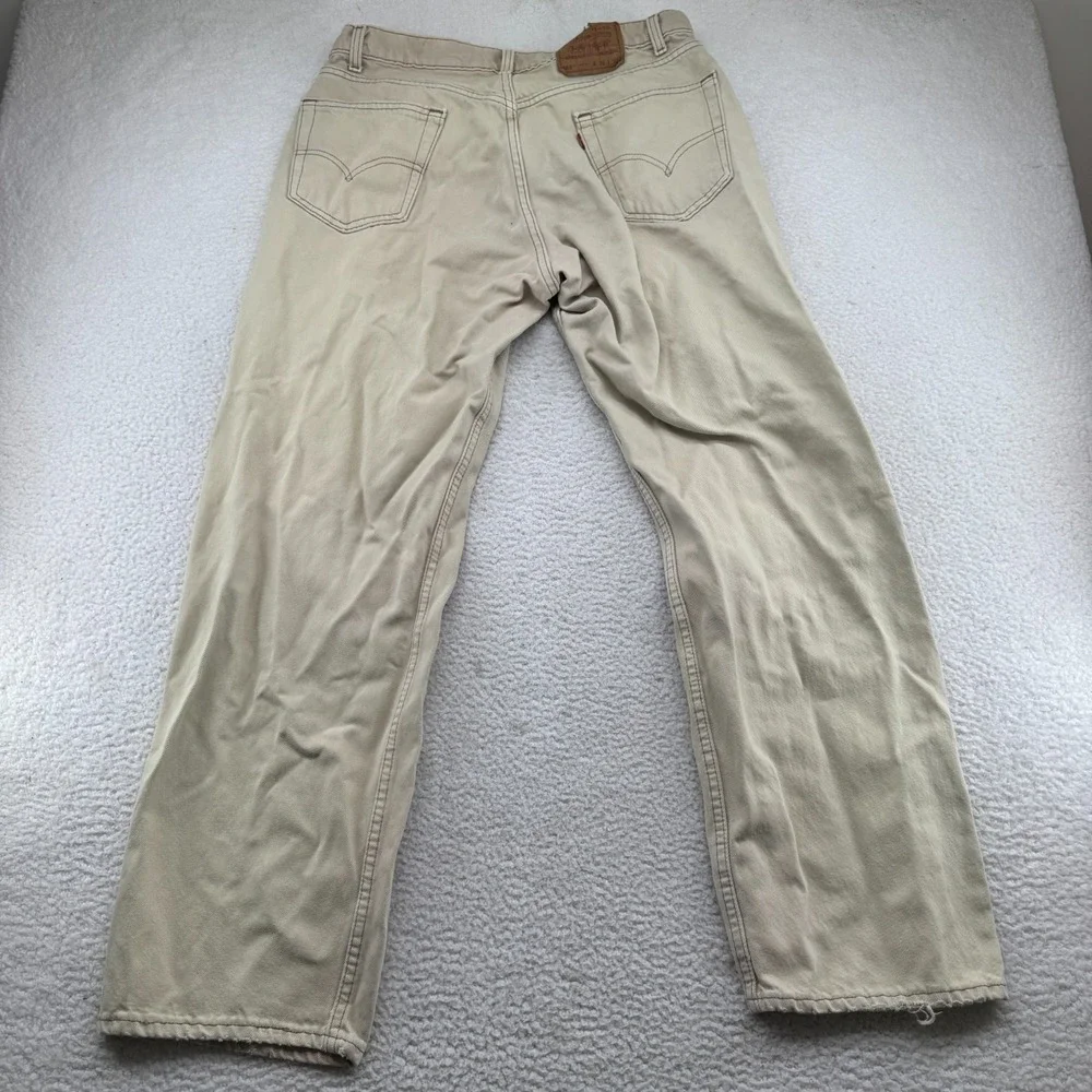 Vintage 1996 Levis 565 Jeans Mens 36x32 (Fit 34x32) Khaki Loose Fit Wide Leg USA